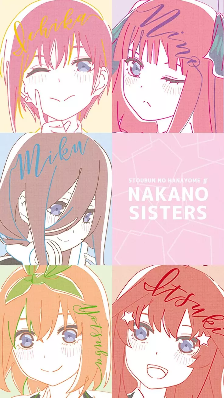Thumbnail of Las hermanas Nakano (Miku, Itsuki, Yotsuba, Nino, Ichika)