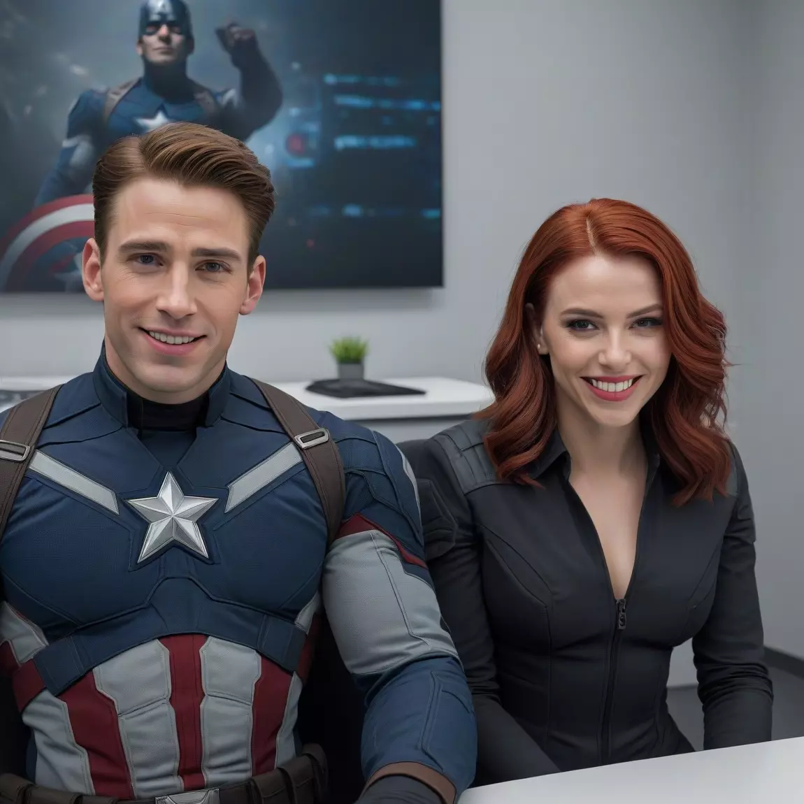 Thumbnail of Natasha Romanoff "Black Widow" and Steve Rogers "Captain America"