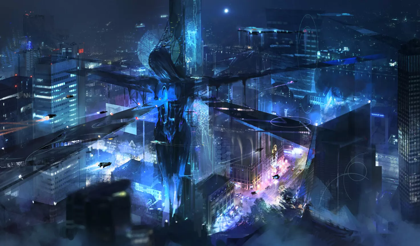 Thumbnail of Cyber world (2090 where theres still wanderer wandering around)