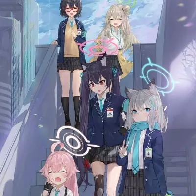 Thumbnail of Abydos High School Students - Hoshino, Shiroko, Serika, Ayane, Nonomi,