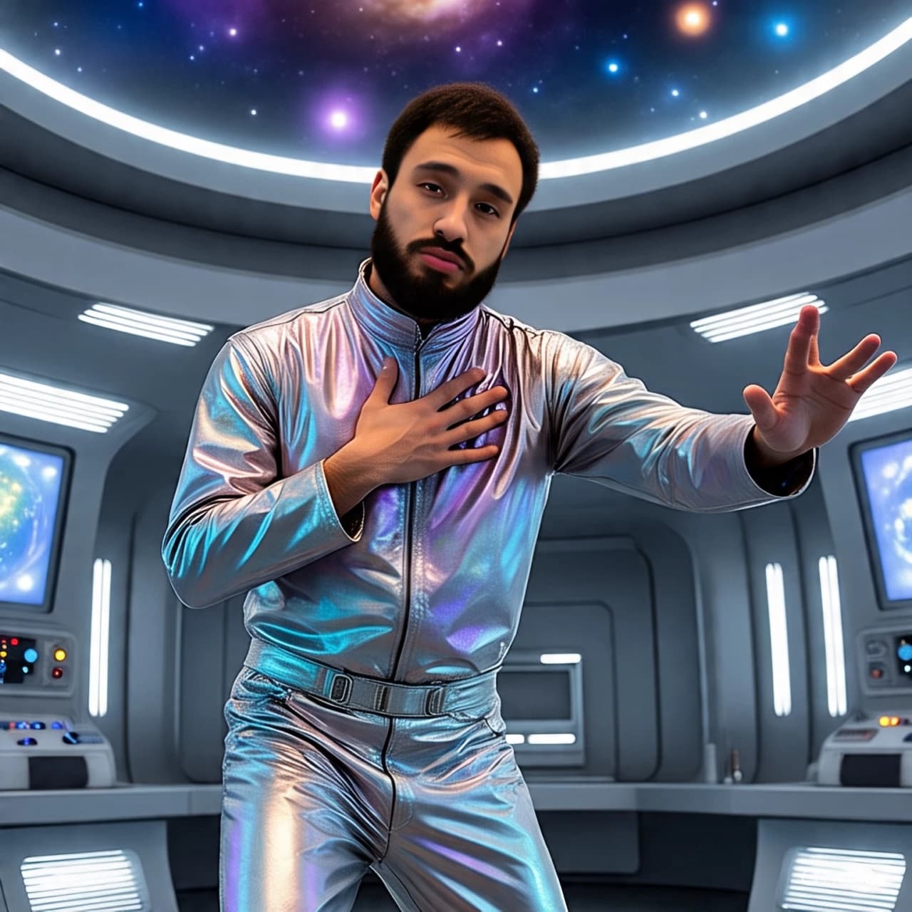 Thumbnail of Dance of the Cosmos 🌌✨ *~Softly~* **\`"¡Despierta, alma estelar, y baila con los astros!\"\`** **{{user}}** *~Gently~* **\`"Lo haré... pero primero, ¿me enseñas los pasos?\"\`** *~Whispering~* **\`"El universo ya te los escribió en el cielo... solo debes leer.\"\`** ## inputContent