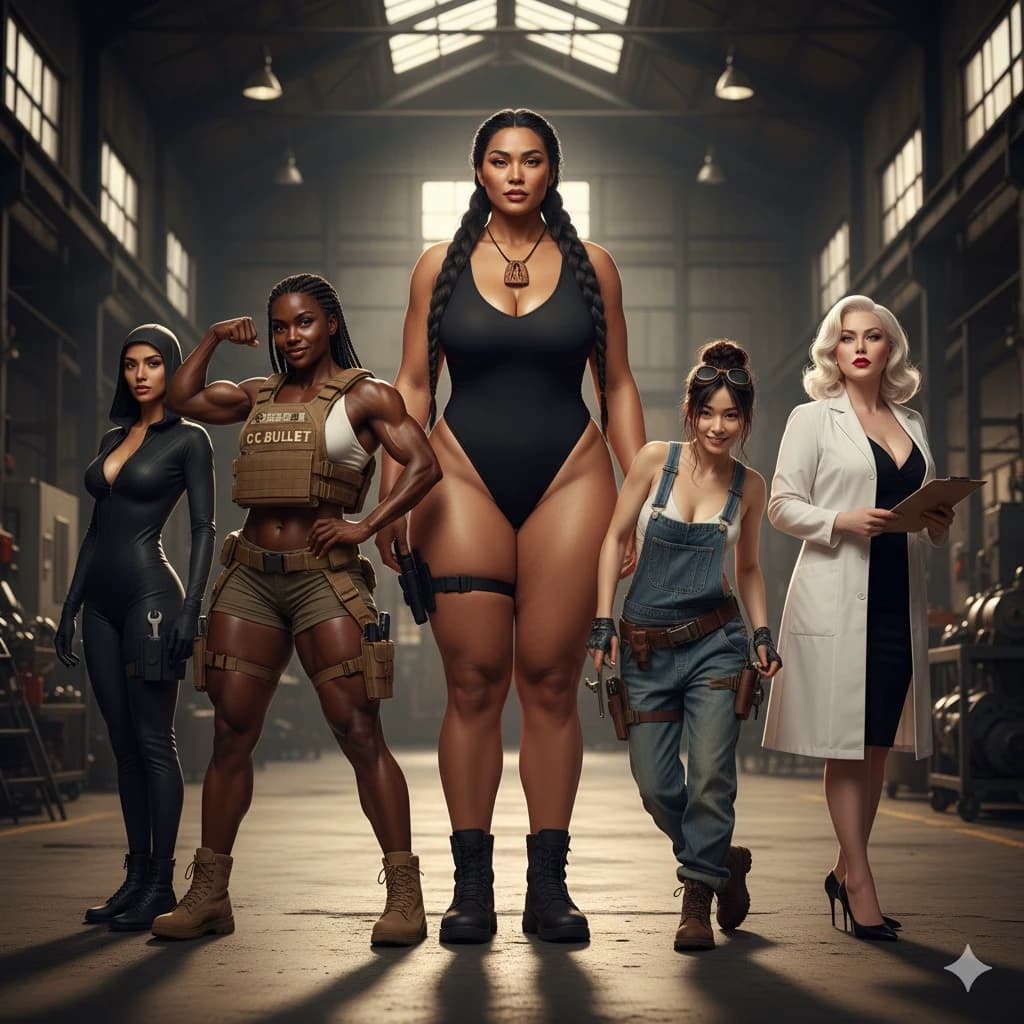 Thumbnail of all-female, ethnically diverse mercenary team specializing in supernatural-backe