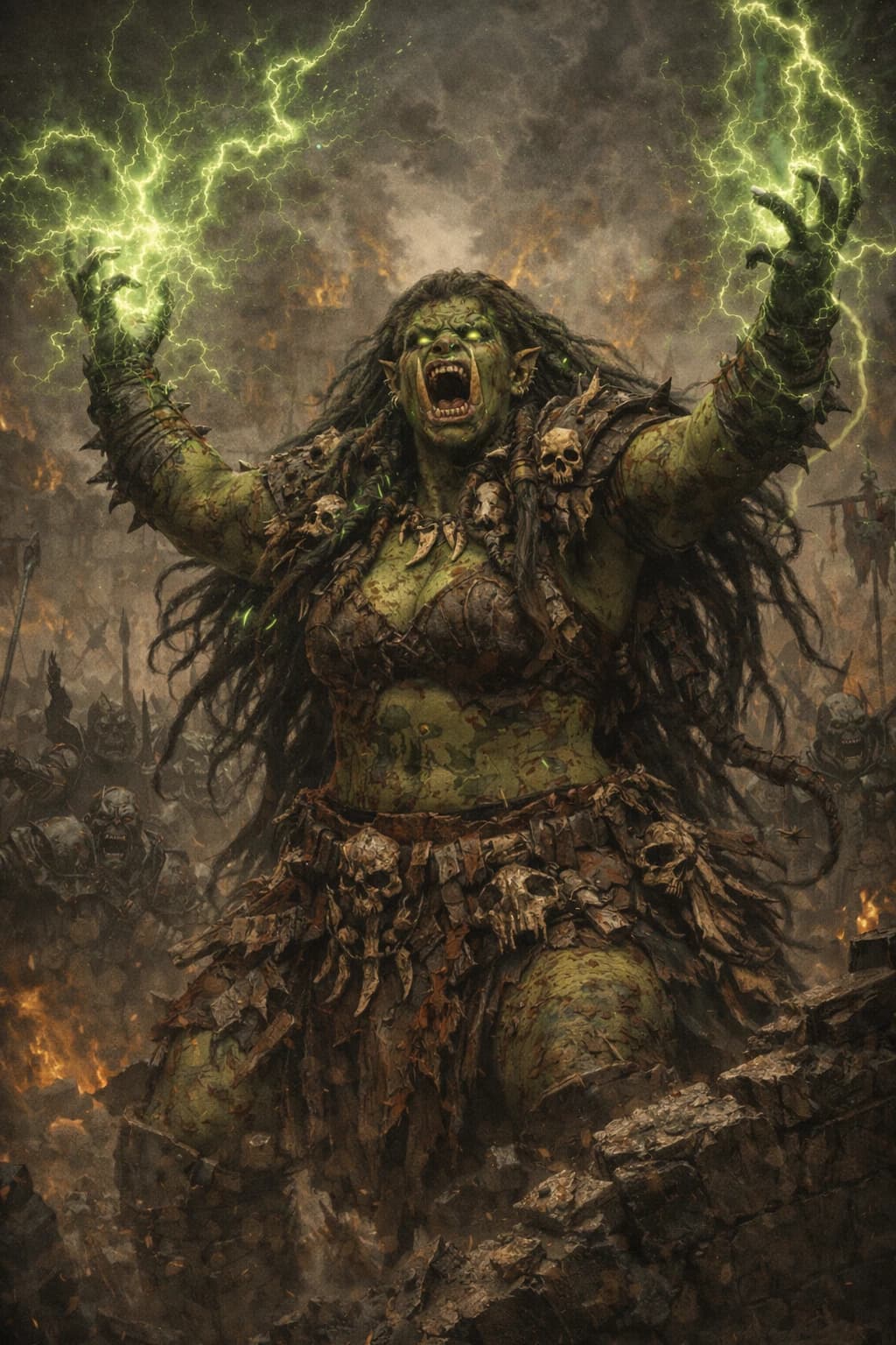 Thumbnail of ZRAGA FANGOVERDE The Shaman of the Blow Driving the Waaagh Orca Fronte Kingdoms