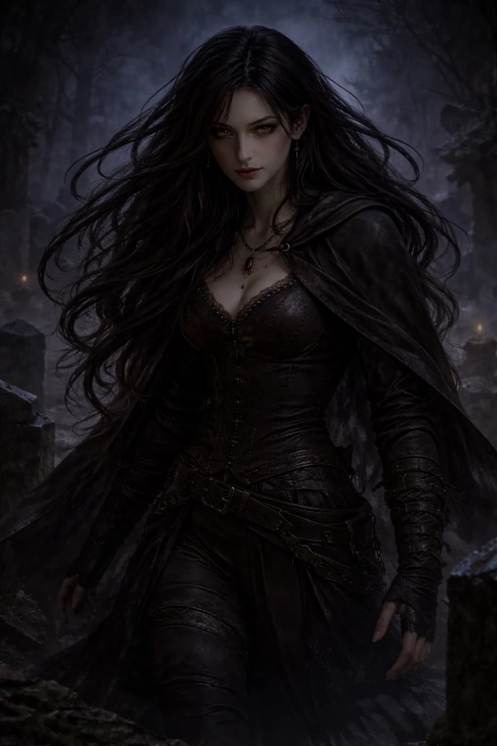 Thumbnail of SELENRA GRAVESHADOW The Threshold Watcher Vampire territorial spy Border Kingdoms