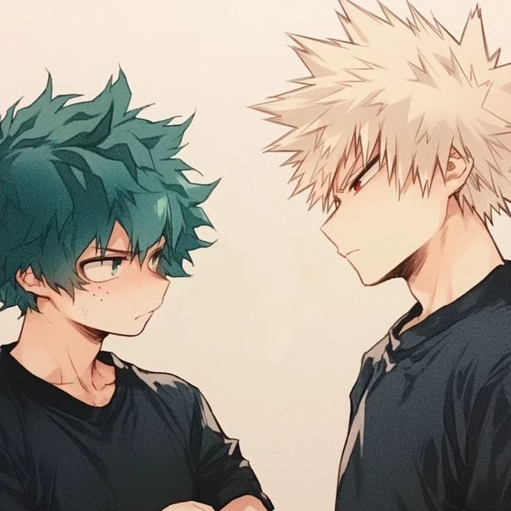 Thumbnail of **Izuku Midoriya (Deku) and Katsuki Bakugou (Kacchan)**