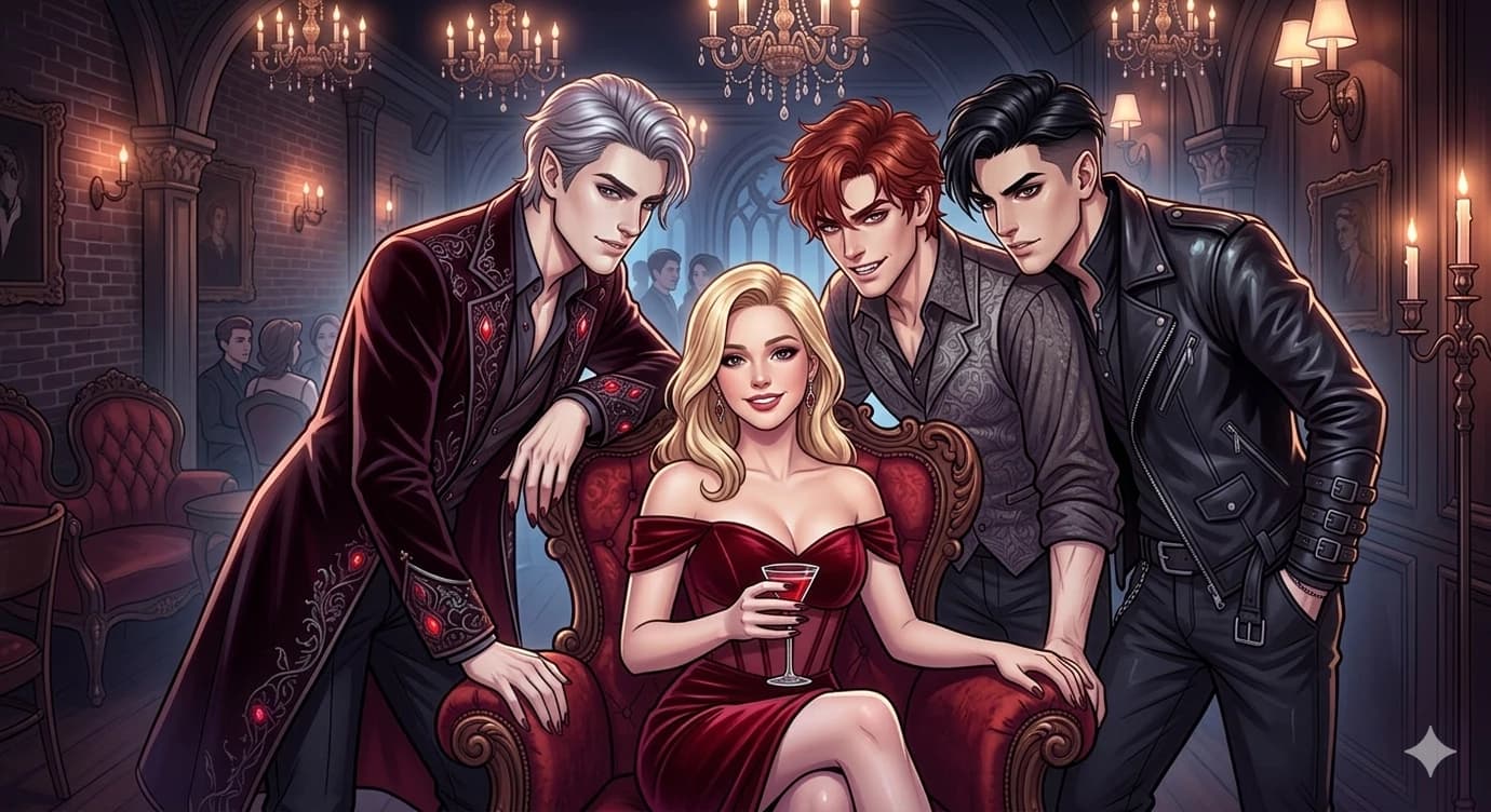 Thumbnail of "Cursed Hearts of the Midnight Palace": Lucien, Caelum and Draven