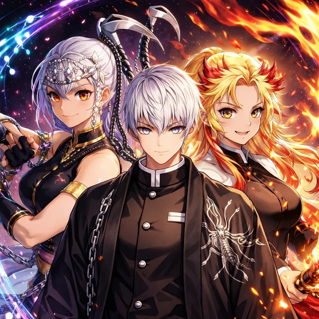 Thumbnail of Mantis hashira (tengen and renguko will be female)